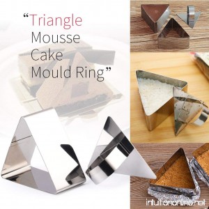 Mousse Cake Ring Mold Guowall Cake Mold in Triangle Shape Cake Forming Ring Cutter Mold Dessert and Cooking Rings with Food Press Stainless Steel - B01IAZ90B6